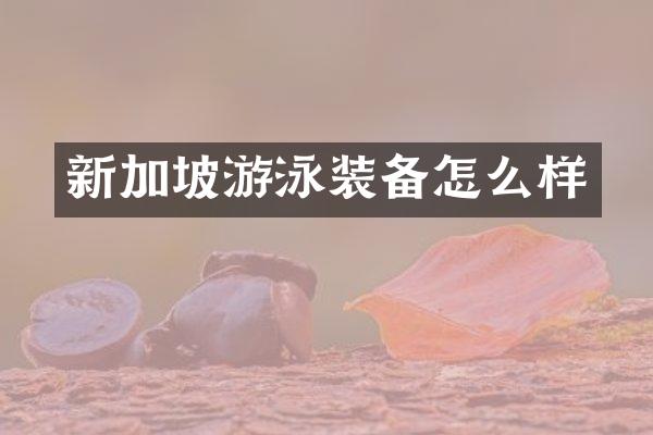 新加坡游泳装备怎么样