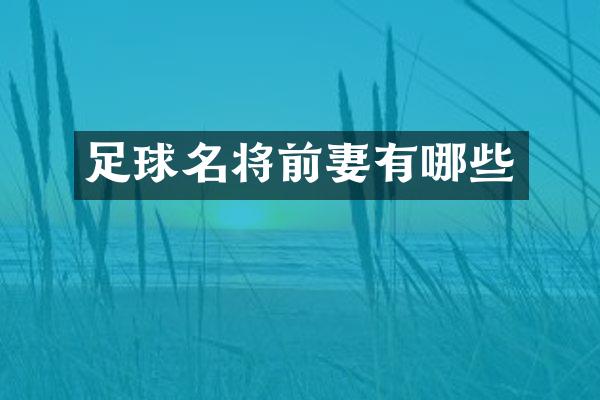 足球名将前妻有哪些