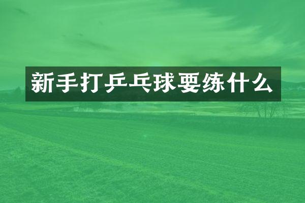 新手打乒乓球什么