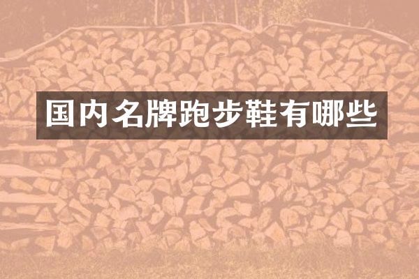国内名牌跑步鞋有哪些