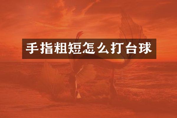 手指粗短怎么打台球