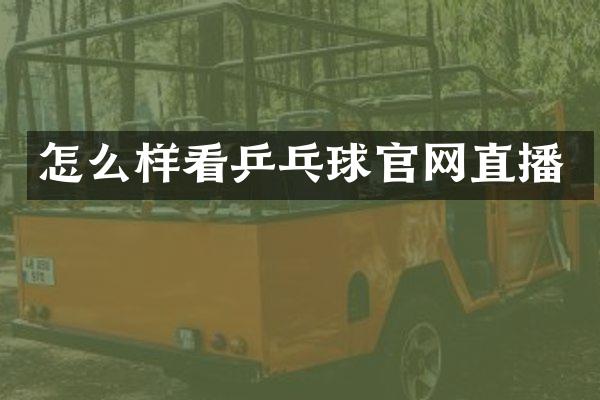 怎么样看乒乓球官网直播