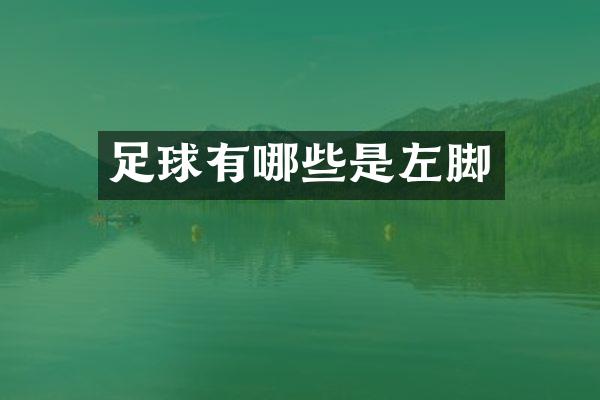 足球有哪些是左脚