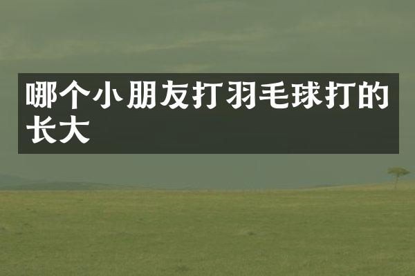 哪个小朋友打羽毛球打的长大