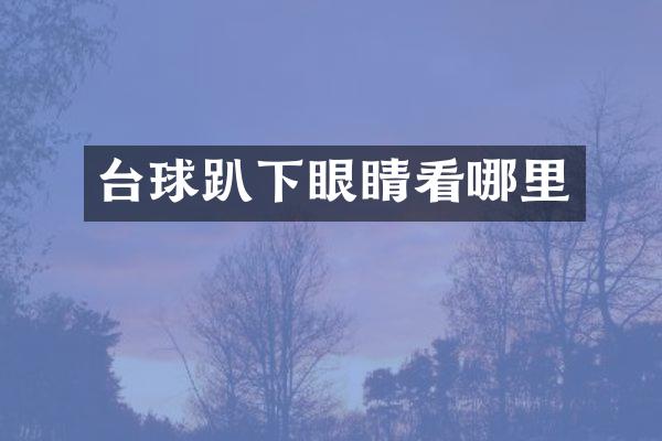 台球趴下眼睛看哪里