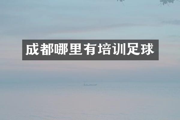 成都哪里有培训足球