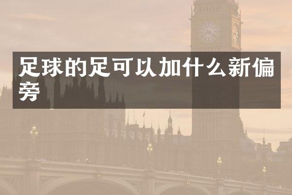 足球的足可以加什么新偏旁