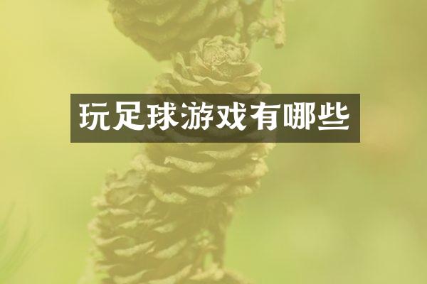 玩足球游戏有哪些