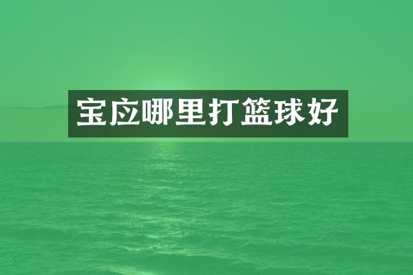 宝应哪里打篮球好