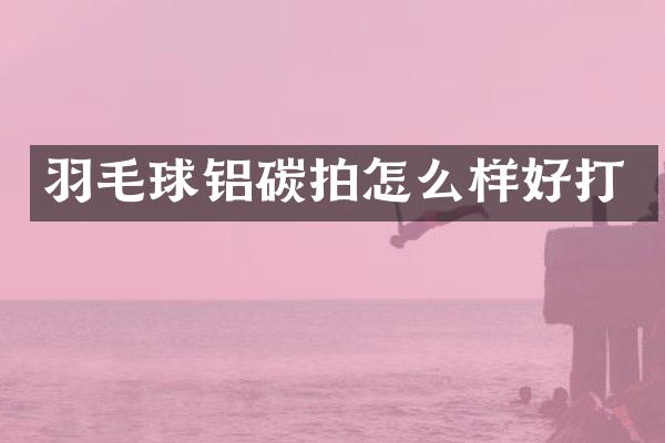 羽毛球铝碳拍怎么样好打