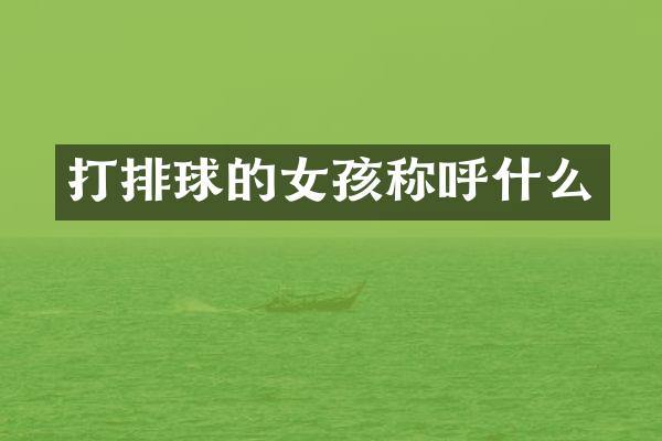 打排球的女孩称呼什么