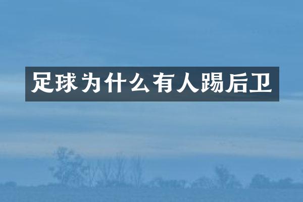 足球为什么有人踢后卫