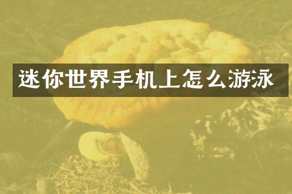 迷你世界手机上怎么游泳