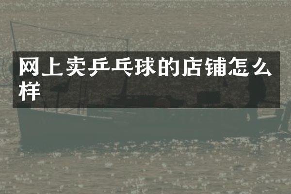 网上卖乒乓球的店铺怎么样