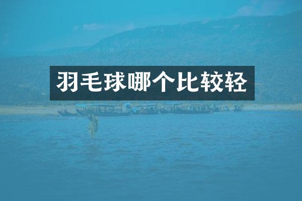 羽毛球哪个比较轻