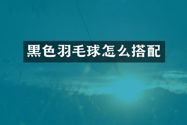黑色羽毛球怎么搭配