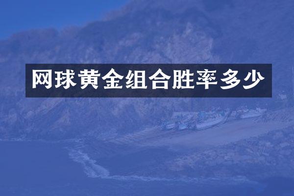 网球黄金组合胜率多少
