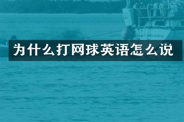 为什么打网球英语怎么说