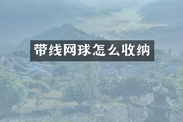 带线网球怎么收纳