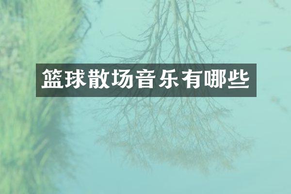 篮球散场音乐有哪些
