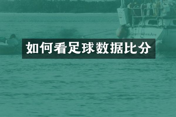 如何看足球数据比分