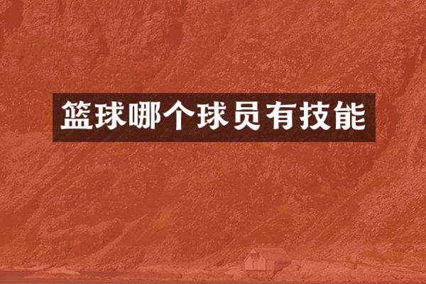 篮球哪个球员有技能