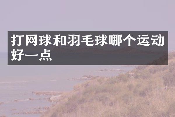 打网球和羽毛球哪个运动好一点