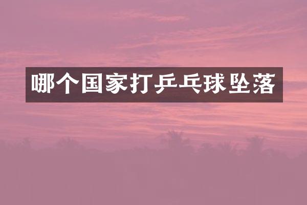 哪个国家打乒乓球坠落