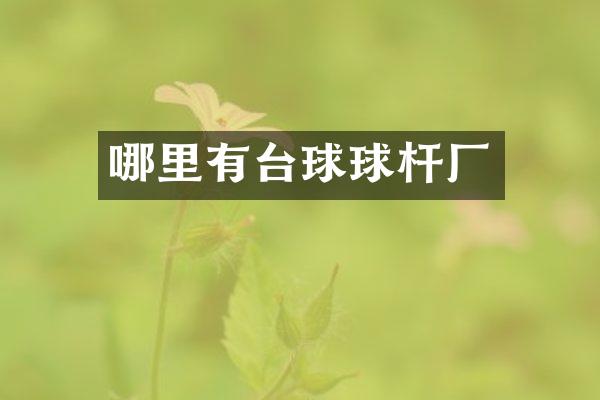 哪里有台球球杆厂