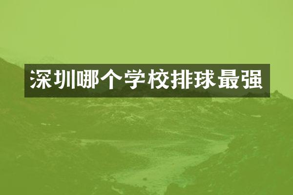 深圳哪个学校排球最强