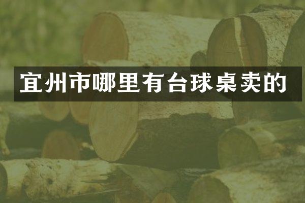 宜州市哪里有台球桌卖的