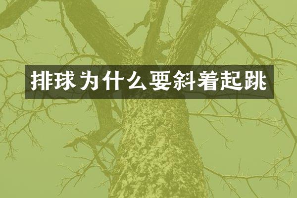 排球为什么要斜着起跳