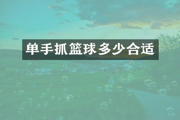 单手抓篮球多少合适