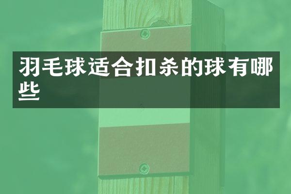 羽毛球适合扣杀的球有哪些