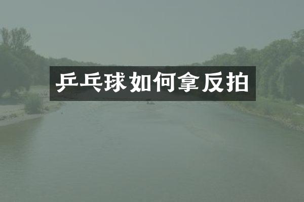乒乓球如何拿反拍