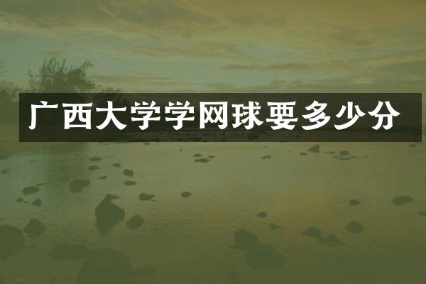 广西大学学网球要多少分