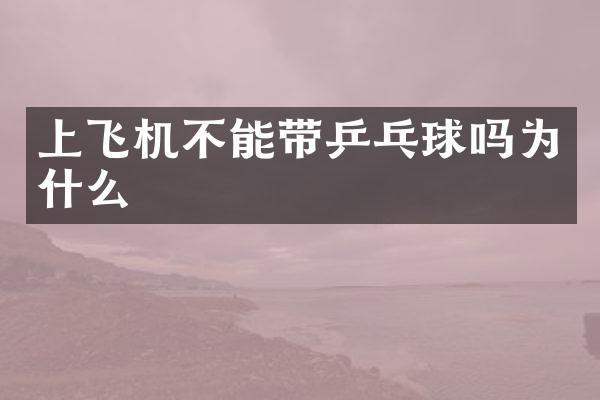 上飞机不能带乒乓球吗为什么