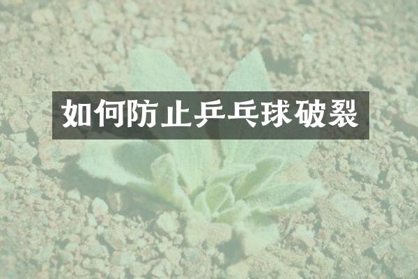 如何防止乒乓球破裂