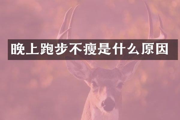 晚上跑步不瘦是什么原因