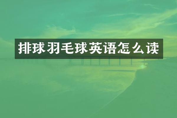 排球羽毛球英语怎么读