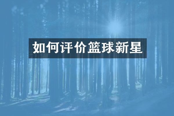 如何评价篮球新星