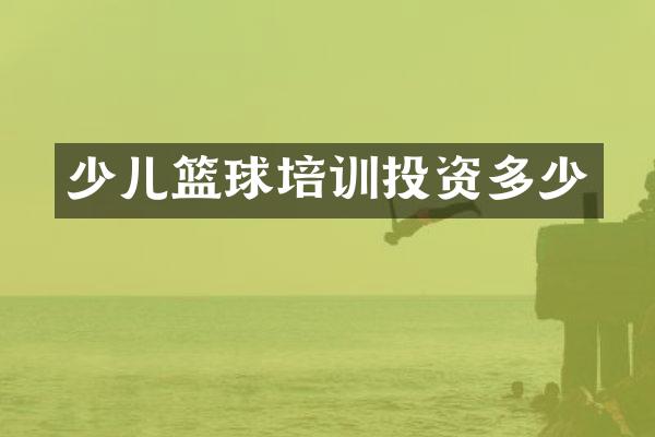 少儿篮球培训投资多少
