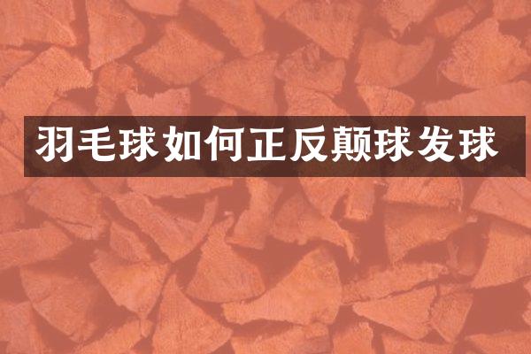 羽毛球如何正反颠球发球