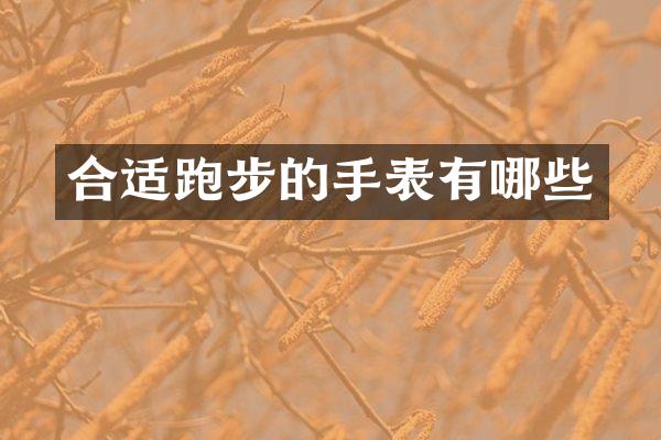 合适跑步的手表有哪些