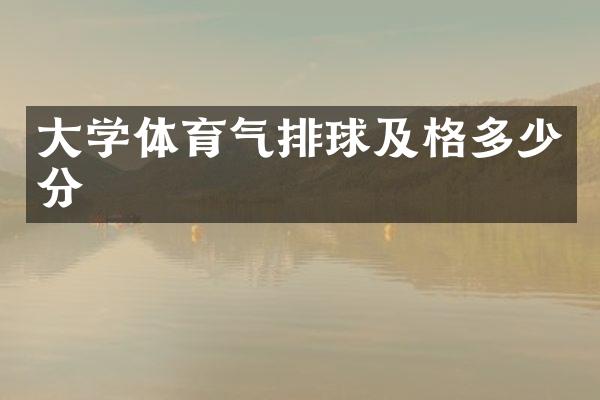 大学体育气排球及格多少分