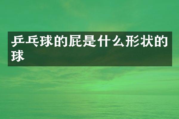 乒乓球的屁是什么形状的球