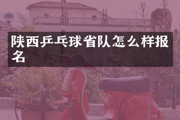 陕西乒乓球省队怎么样报名