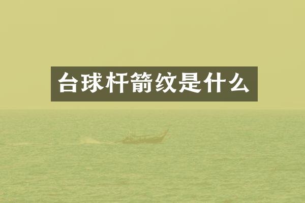 台球杆箭纹是什么