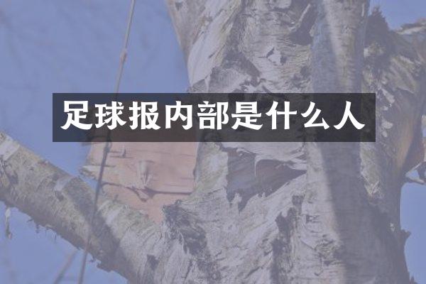足球报内部是什么人