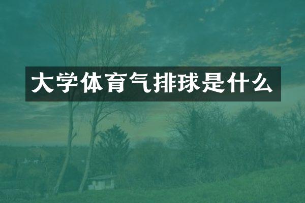大学体育气排球是什么